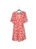 Torrid 100% Polyester Floral Pink Orange Casual Dress Size 12 - photo 1