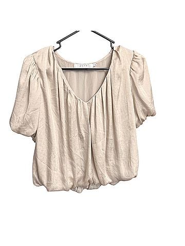 Astr champagne  Short Sleeve Blouse (view 1)