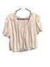 Astr 100% Polyester 100% Polyester Tan Short Sleeve Blouse Size M - photo 1