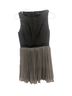 Philosofée Polka Dots Stripes Black Gray Tan Casual Dress Size 0 - photo 1