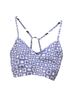 Jolyn 100% Polyester 100% Polyester Graphic Purple Swimsuit Top Size M - photo 1