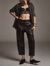 Anthropologie 100% Viscose 100% Polyurethane Black Cargo Pants Size 16 - photo 3