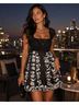 Bebe Black Silver Cocktail Dress Size M - photo 6