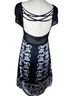 Bebe Black Silver Cocktail Dress Size M - photo 2