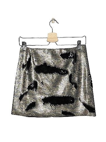 Free People Skinny Camo Reversible Sequin Lined Mini Skirt Casual Skirt (view 1)