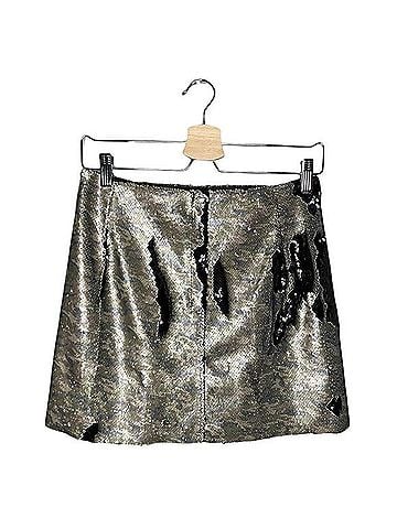 Free People Skinny Camo Reversible Sequin Lined Mini Skirt Casual Skirt (view 2)