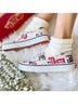 Vans 100% Fabric Graphic Tan Red Sneakers Size 8 1/2 - photo 8