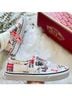 Vans 100% Fabric Graphic Tan Red Sneakers Size 8 1/2 - photo 15