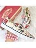 Vans 100% Fabric Graphic Tan Red Sneakers Size 8 1/2 - photo 6