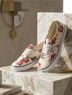 Vans 100% Fabric Graphic Tan Red Sneakers Size 8 1/2 - photo 3