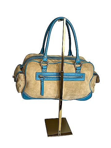 Coach Suede Hampton Leather Shoulder Bag (view 2)