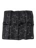 Dolce & Gabbana Basic 100% Silk Solid Black Black Patterned Silk Handkerchief Men's Scarf One size - photo 1
