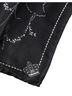 Dolce & Gabbana Basic 100% Silk Solid Black Black Patterned Silk Handkerchief Men's Scarf One size - photo 2