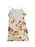 The Workshop 100% Rayon Floral Red Ivory Casual Dress Size L - photo 4