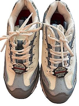 Skechers D’Lites Slip Resistant Work Sneakers (view 1)