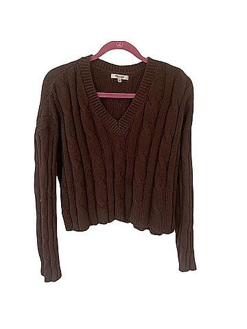 Madewell Cable-Knit V-Neck Crop Sweater Sweater Vest (view 1)