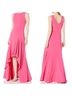 Halston 95% Polyester 5% Spandex 100% Polyester Solid Pink Cocktail Dress Size 6 - photo 4