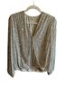 Good Hart Silver Long Sleeve Blouse Size S - photo 1
