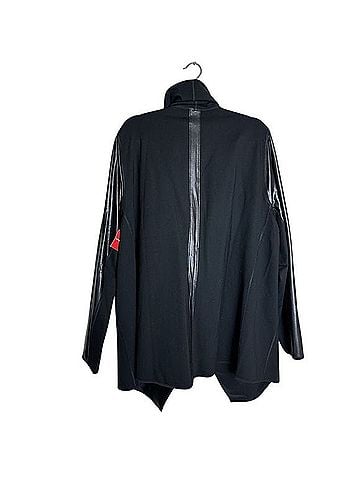 SPANX Faux Leather Convertible Wrap Casual Stretch Asymmetrical Luxe Jacket Jacket (view 2)