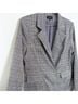 Majorelle 65% Polyester 33% Viscose 2% Elastane 100% Rayon Plaid Gray Blazer Size M - photo 4