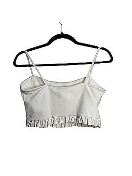 Susana Monaco Revolve Ruffle Sugar White Crop Tank Top Tank Top (view 2)