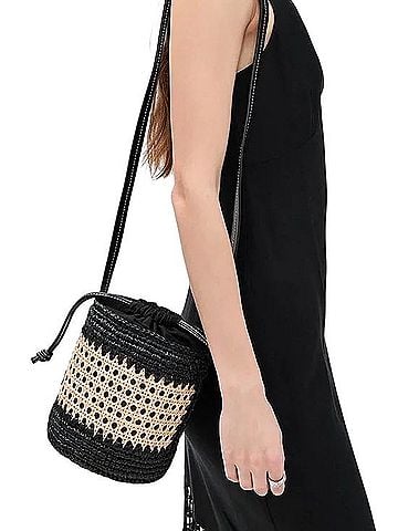 Jenni Kayne Woven Crossbody Bucket Bag Crossbody Bag (view 1)