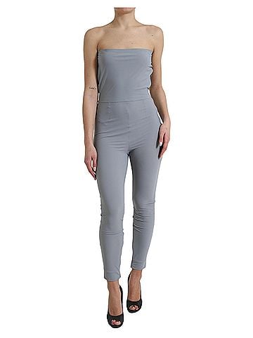 Dolce & Gabbana Basic Gray Nylon Strapless Bodycon Jumpsuit Women's Dress (view 1)