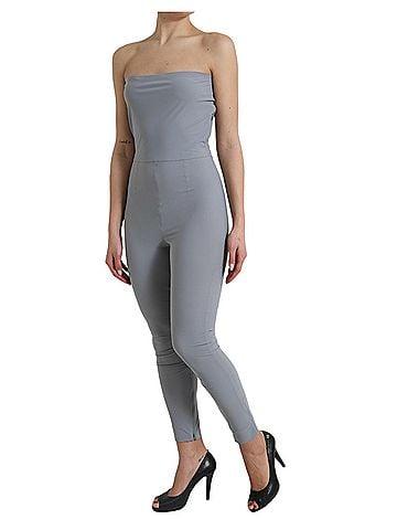 Dolce & Gabbana Basic Gray Nylon Strapless Bodycon Jumpsuit Women's Dress (view 2)