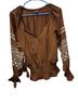 Shyanne 100% Polyester Brown Long Sleeve Blouse Size S - photo 1