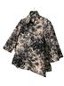 Tuckernuck 100% Polyester Print Black Ivory 3/4 Sleeve Polo Size XS - photo 1