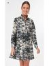 Tuckernuck 100% Polyester Print Black Ivory 3/4 Sleeve Polo Size XS - photo 3
