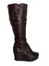 DKNY 100% Leather Brown Wedges Size 5 - photo 1