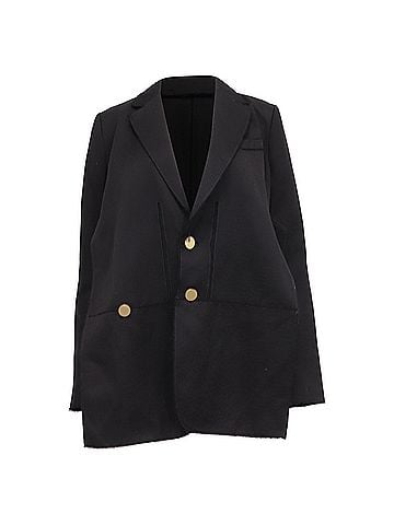 Proenza Schouler Proenza Schouler Long Single-Breasted Blazer in Black Cotton (view 1)