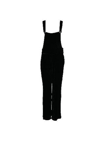 Sandro Sandro Straight-Leg Overall Jumpsuit in Black Velvet  (view 1)