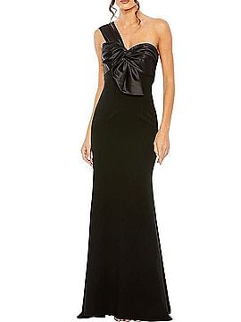 Mac Duggal Half-Bow Bodice Trumpet Gown Cocktail Dress (view 1)