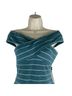 Privacy Please Stripes Teal White Cocktail Dress Size S - photo 9