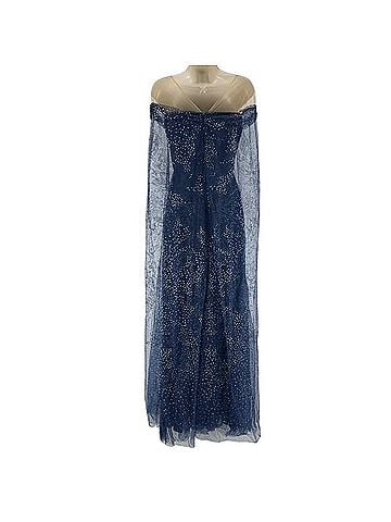 MARCHESA notte Tulle Overlay Cape Embellished Gown Cocktail Dress (view 2)
