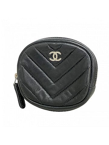 Chanel Chanel Wallet/Coin Case, V-Stitch, Lambskin, Black, Women's (view 1)