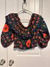 Figue Floral Multi Color Short Sleeve Blouse Size M - photo 8