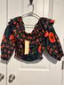Figue Floral Multi Color Short Sleeve Blouse Size M - photo 4
