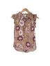 Joie 100% Polyester Floral Tan Purple T-Shirt Size XS - photo 1