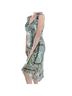Connected Apparel 100% Polyester Paisley Blue Green Casual Dress Size 8 - photo 1