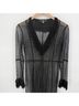 Sue Wong Solid Black Coat Size S - photo 4