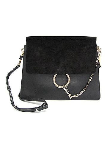 Chloé Chloé Faye Medium Women's Leather,Suede Shoulder Bag Black (view 1)