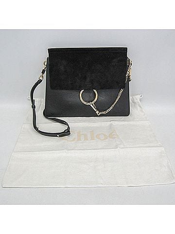 Chloé Chloé Faye Medium Women's Leather,Suede Shoulder Bag Black (view 2)