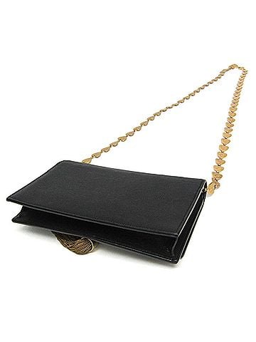 Yves Saint Laurent Yves Saint Laurent Kate Tassel Chain Shoulder Bag Women's Leather Shoulder Bag Gold,Black (view 2)
