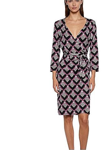 Diane von Furstenberg Silk Wrap Dress Cocktail Dress (view 2)
