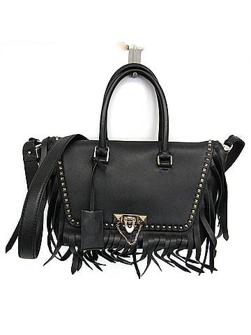 Valentino Garavani Valentino Garavani Demiloon PW2B0A47XFT Women's Leather Handbag,Shoulder Bag Black (view 1)