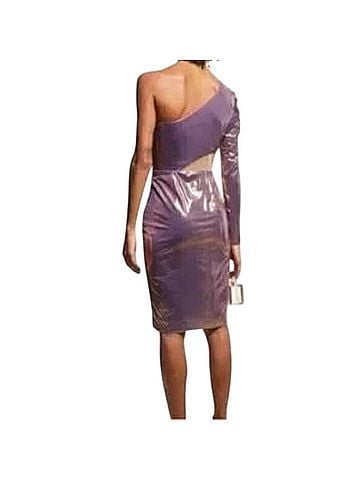 MARCHESA notte Metallic Oneshoulder Cutout Cocktail Dress Cocktail Dress (view 2)