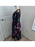 Kobi Halperin 100% Polyester Floral Black Casual Dress Size L - photo 5